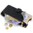 For Samsung Galaxy A25 5G (Global) (161.0 x 76.5 x 8.3mm) Leather Case Wallet Stand Cover Irregular Tail Style with Chain Strap - Black - 4