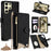 For Samsung Galaxy S23 Ultra Leather Case Wallet Stand Cover Irregular Tail Style with Chain Strap - Black - 1