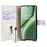 For OnePlus Ace 3 Pro 5G Leather Case Wallet Stand Cover Irregular Tail Style with Chain Strap - White - 2