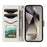 For Samsung Galaxy S25 Ultra Case Wallet Rhombus Leather Phone Cover with Shoulder Strap, Wrist Strap - White - 2