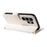For Samsung Galaxy S25 Ultra Case Wallet Rhombus Leather Phone Cover with Shoulder Strap, Wrist Strap - White - 4