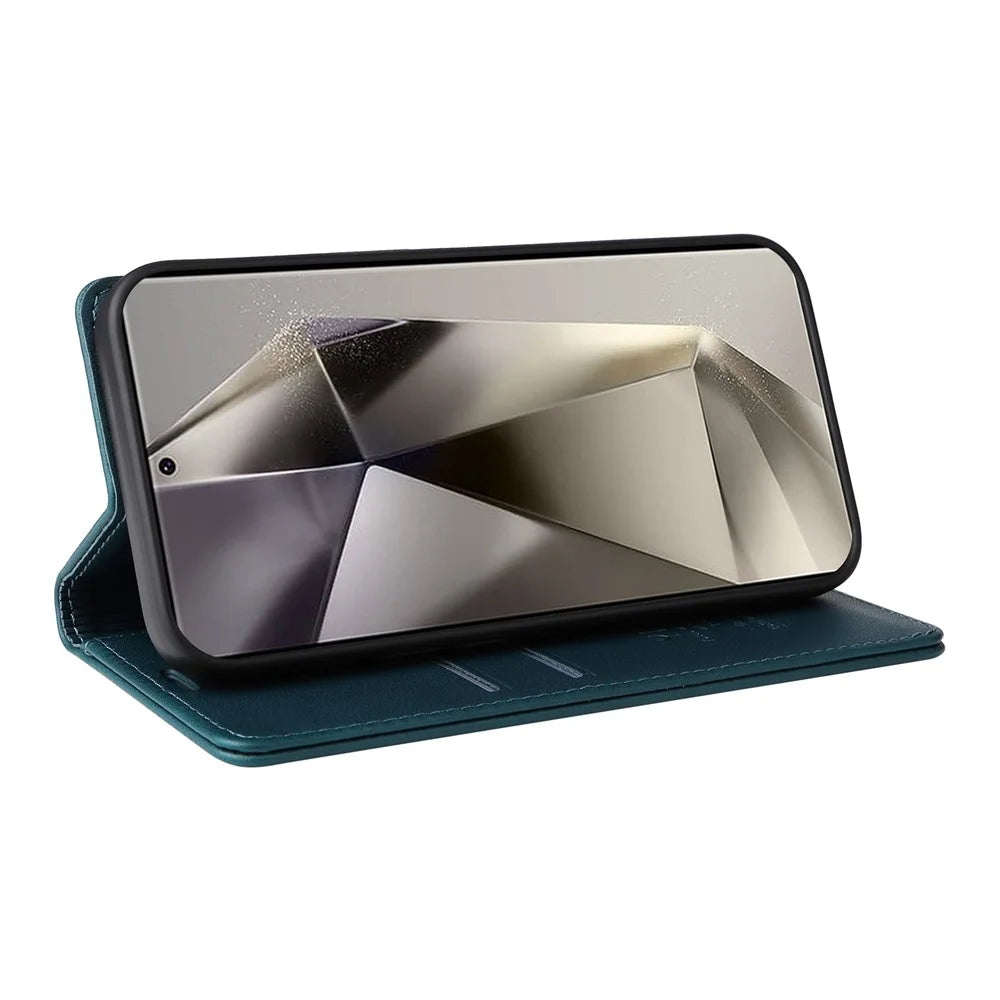 YIKATU YK-001 For Samsung Galaxy S25 Ultra Case Stand Leather Phone Cover Strong Magnetic Closure - Green - 3