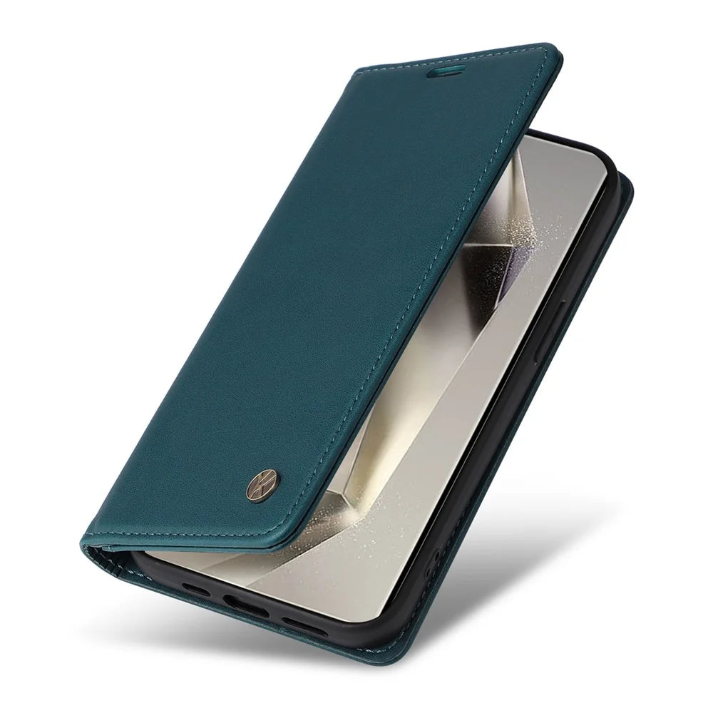 YIKATU YK-001 For Samsung Galaxy S25 Ultra Case Stand Leather Phone Cover Strong Magnetic Closure - Green - 5