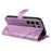 For Samsung Galaxy S25 Ultra Case Leather Geometric Line Wallet Phone Cover with Wrist Strap - Light Purple - 4