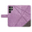 For Samsung Galaxy S25 Ultra Case Leather Geometric Line Wallet Phone Cover with Wrist Strap - Light Purple - 5