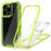 For iPhone 15 Pro Case Detachable 2-in-1 TPU+PC Clear Drop-Proof Phone Cover - Fluorescent Green - 1