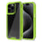 For iPhone 15 Pro Case Detachable 2-in-1 TPU+PC Clear Drop-Proof Phone Cover - Fluorescent Green - 2