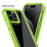 For iPhone 15 Pro Case Detachable 2-in-1 TPU+PC Clear Drop-Proof Phone Cover - Fluorescent Green - 3