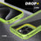 For iPhone 15 Pro Case Detachable 2-in-1 TPU+PC Clear Drop-Proof Phone Cover - Fluorescent Green - 4
