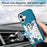 For iPhone 16 Case Kickstand Leather Coated TPU Pattern Back Cover - Blue - 7