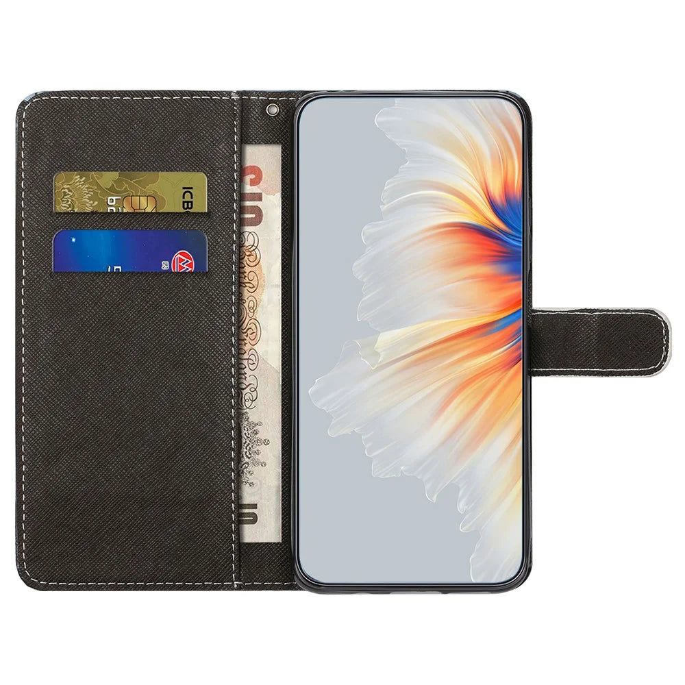 For Google Pixel 9a Case Pattern Print PU Leather Wallet Phone Cover Cross Texture - Panda - 2