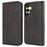 For Samsung Galaxy A16 5G / 4G Case PU Leather Calf Textured Magnetic Closing Smart Phone Cover - Black - 1