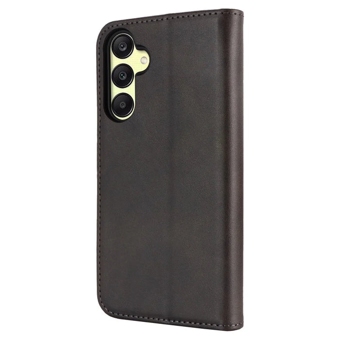 For Samsung Galaxy A16 5G / 4G Case PU Leather Calf Textured Magnetic Closing Smart Phone Cover - Black - 7