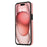 For iPhone 14 PU Leather Back Case Card Holder Kickstand Phone Cover with Wrist Strap - Pink - 7