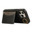 For iPhone 14 Pro Max PU Leather Back Case Card Holder Kickstand Phone Cover with Wrist Strap - Black - 3