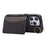 For iPhone 16 Pro Max PU Leather Back Case Card Holder Kickstand Phone Cover with Wrist Strap - Black - 3