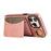 For iPhone 15 Pro Max PU Leather Back Case Card Holder Kickstand Phone Cover with Wrist Strap - Pink - 3