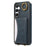 For Samsung Galaxy A35 5G PU Leather Back Case Card Holder Kickstand Phone Cover with Wrist Strap - Blue - 7