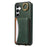 For Samsung Galaxy A34 5G PU Leather Back Case Card Holder Kickstand Phone Cover with Wrist Strap - Green - 7