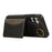 For Samsung Galaxy S24+ PU Leather Back Case Card Holder Kickstand Phone Cover with Wrist Strap - Black - 3