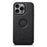 SUTENI M2 For iPhone 16 Pro Max Magnetic Case Cross Texture Leather Back Cover with Detachable Card Bag - Black - 2
