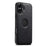 SUTENI M2 For iPhone 16 Magnetic Case Cross Texture Leather Back Cover with Detachable Card Bag - Black - 4