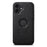 SUTENI M2 For iPhone 16 Plus Magnetic Case Cross Texture Leather Back Cover with Detachable Card Bag - Black - 2