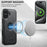 SUTENI M2 For iPhone 16 Plus Magnetic Phone Case Waxy Texture Leather+TPU Cover with Card Bag - Black - 7