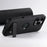 SUTENI G2 For iPhone 16 Pro Magnetic Case Kickstand Litchi Texture Leather+TPU Cover - Black - 3