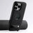 SUTENI G2 For iPhone 16 Pro Magnetic Case Kickstand Litchi Texture Leather+TPU Cover - Black - 4
