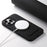 SUTENI G2 For iPhone 16 Pro Magnetic Case Kickstand Litchi Texture Leather+TPU Cover - Black - 6