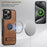 SUTENI G2 For iPhone 16 Pro Magnetic Case Leather Phone Back Cover Waxy Texture Kickstand - Brown - 4