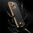 For iPhone 15 Pro Case Carbon Fiber Texture Electroplating Cowhide Leather+TPU Phone Cover - Green - 7
