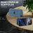 For iPhone 16 Pro Max Case Card Holder Kickstand Liquid Silicone Phone Cover - Sapphire - 3