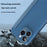 For iPhone 16 Pro Max Case Card Holder Kickstand Liquid Silicone Phone Cover - Sapphire - 5