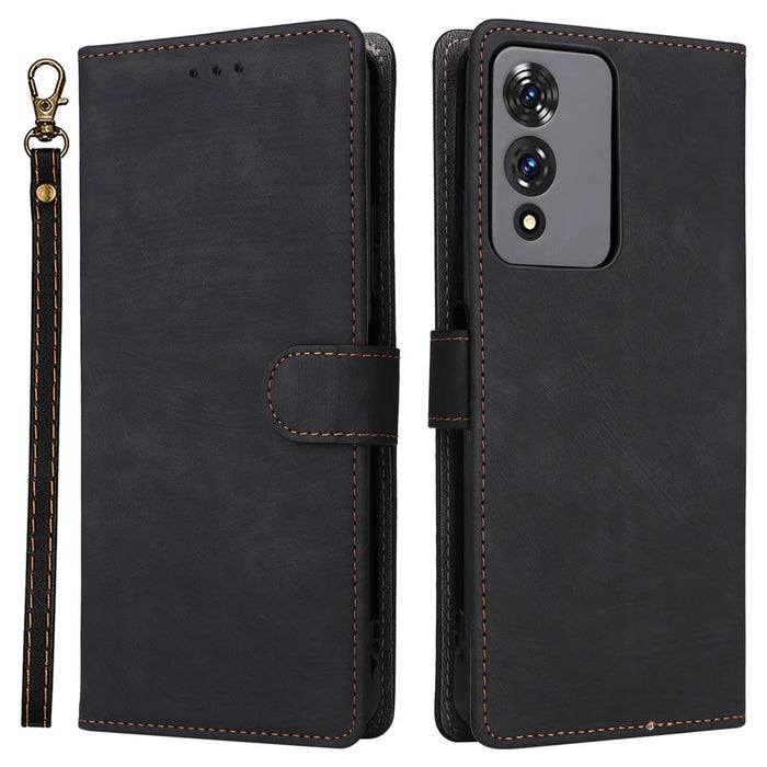 For Cubot A10 Wallet Case RFID Blocking PU Leather Cover Stand View - Black - 1