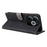 For itel A80 4G A671LC Wallet Case RFID Blocking PU Leather Cover Stand View - Black - 4