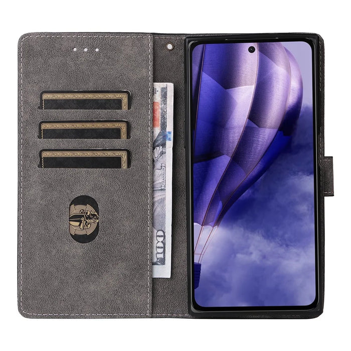 For HMD Skyline Wallet Case RFID Blocking PU Leather Cover Stand View - Black - 2