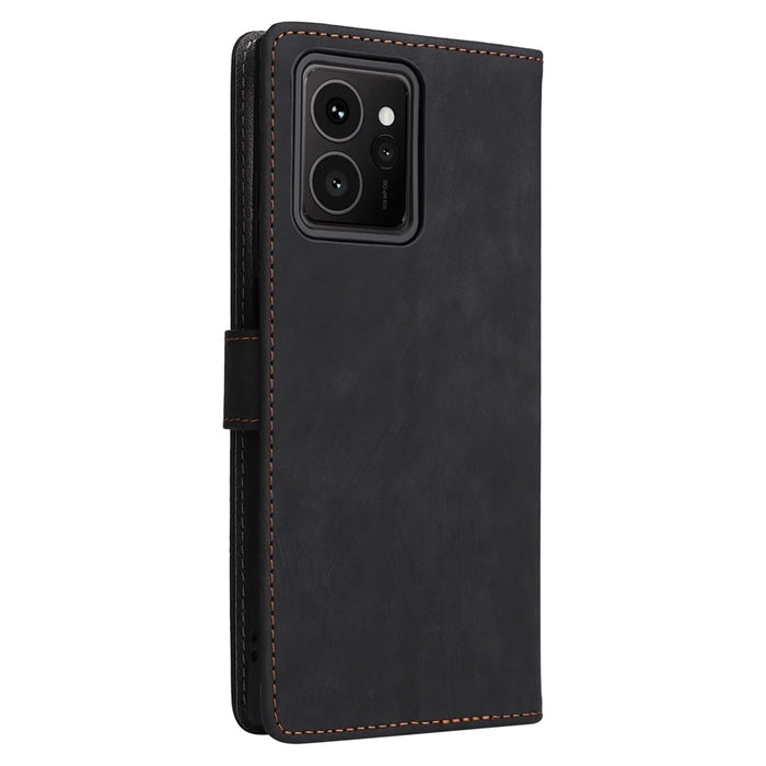 For HMD Skyline Wallet Case RFID Blocking PU Leather Cover Stand View - Black - 7