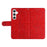 For Samsung Galaxy S25 Case Sunflower Imprint Leather Wallet Phone Cover - Red - 7