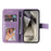 For Samsung Galaxy S25 Ultra Case Floral Pattern PU Leather Wallet Stand Phone Cover - Purple - 2