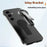 For Samsung Galaxy S24 Case Hard PC Frameless Baking Paint Kickstand Phone Cover - Black - 7