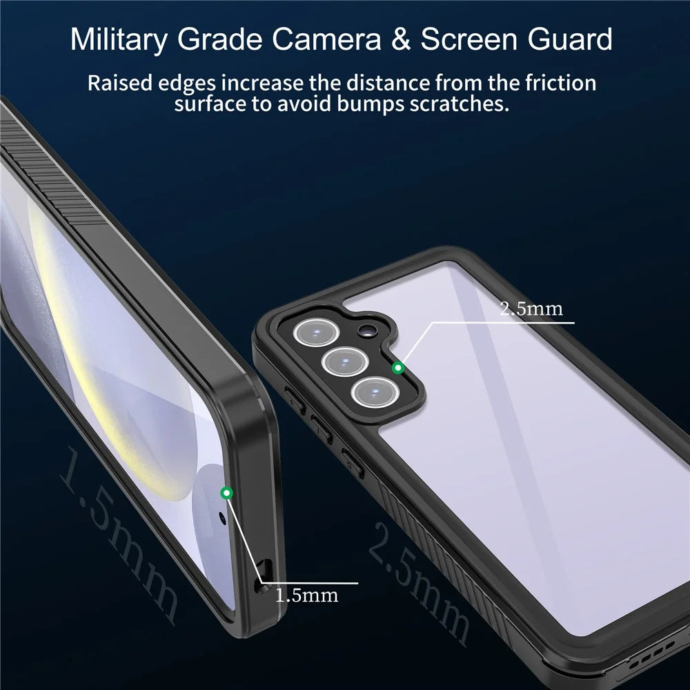 REDPEPPER FS Series For Samsung Galaxy S24 FE Case IP68 Waterproof Clear Back Panel Phone Cover - 5