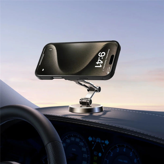 GW20 For iPhone 16 Pro Case Compatible with MagSafe Skin-Touch TPU+PC Kickstand Phone Cover - Black - 6
