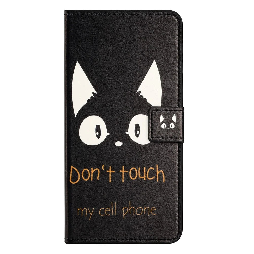 For Samsung Galaxy A56 5G / A36 5G Case Pattern Print PU Leather Wallet Phone Cover - Cat Ears - 4