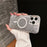For iPhone 16 Pro Max Case Compatible with MagSafe Glitter Quicksand TPU+PC Phone Cover - Silver - 3