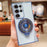For Samsung Galaxy S24 Ultra Case Electroplating Gyro Design Kickstand Soft TPU Phone Cover - Blue - 1