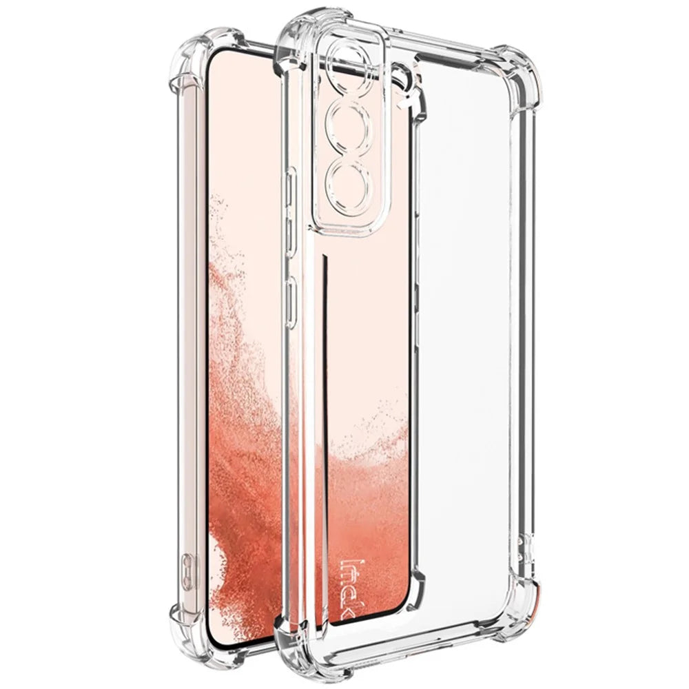 IMAK UX-4 Series for Samsung Galaxy S22 5G Case Straight Frame Four Corner Shockproof Clear TPU Cover - 1