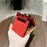 For Samsung Galaxy Z Flip5 5G Case Plaid Texture Rhinestone Decor Hinge Protection PC Phone Cover - Red - 3