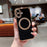 For iPhone 16 Plus Case Compatible with MagSafe Electroplating TPU Phone Cover - Black - 2